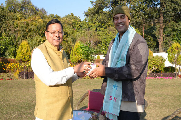 Singer Jubin Nautiyal meets Uttarakhand CM Pushkar Singh Dhami