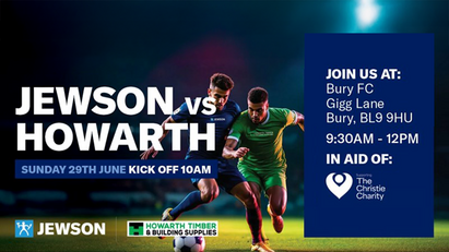 Jewson and Howarth to clash in charity football match