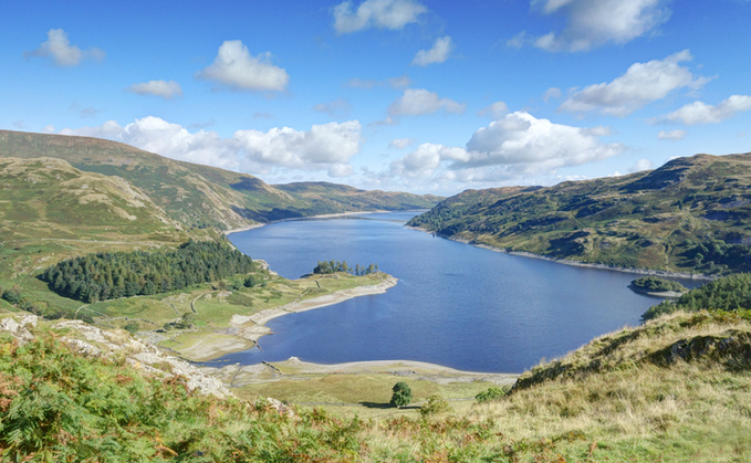 United Utilities manages water from 166 reservoirs including Haweswater Reservoir in Cumbria