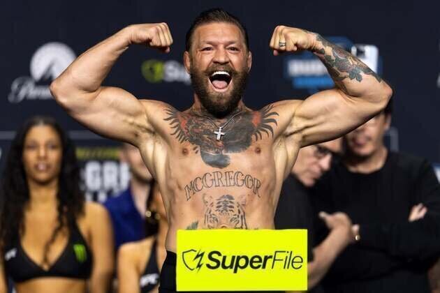 Conor McGregor weighs in at 170.5 for UFC 329 bout vs. Max Holloway