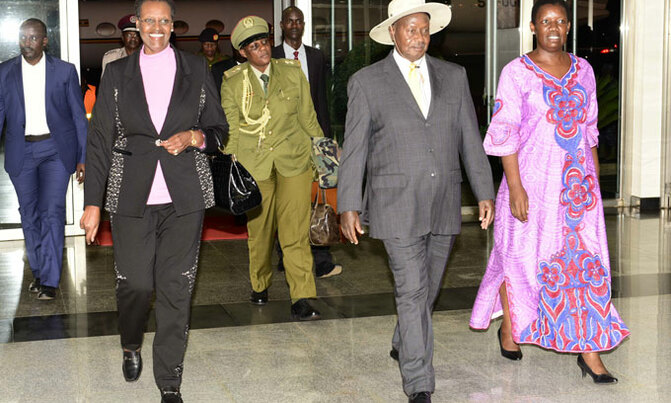 PICTORIAL: Museveni return from London PICTORIAL: Museveni return from London