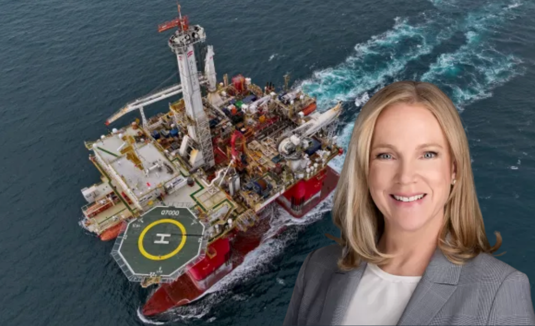 Rig enroute for East Coast Supply Project. Pictured CEO Jane Norman.