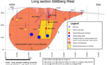  A long section looking towards NNW for the western area of the Slättberg mineralisation including target areas for current drill programme by Sienna Resources 