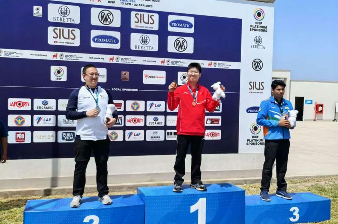 China's Hu Kai claims men's 10m air pistol gold at ISSF World Cup