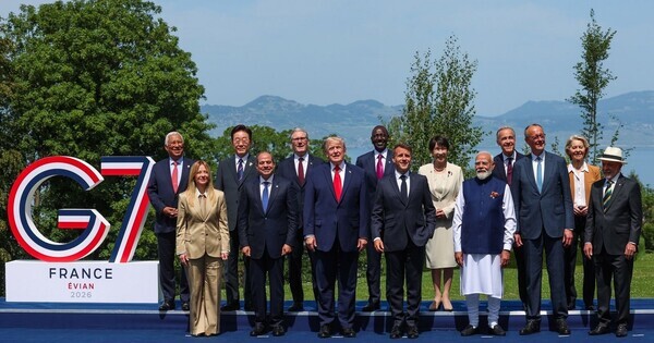 Modi shares G7 family photo with a vision to