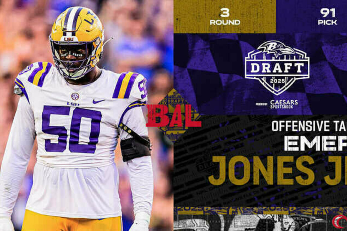 Ravens Select Offensive Tackle Emery Jones Jr. in Third Round