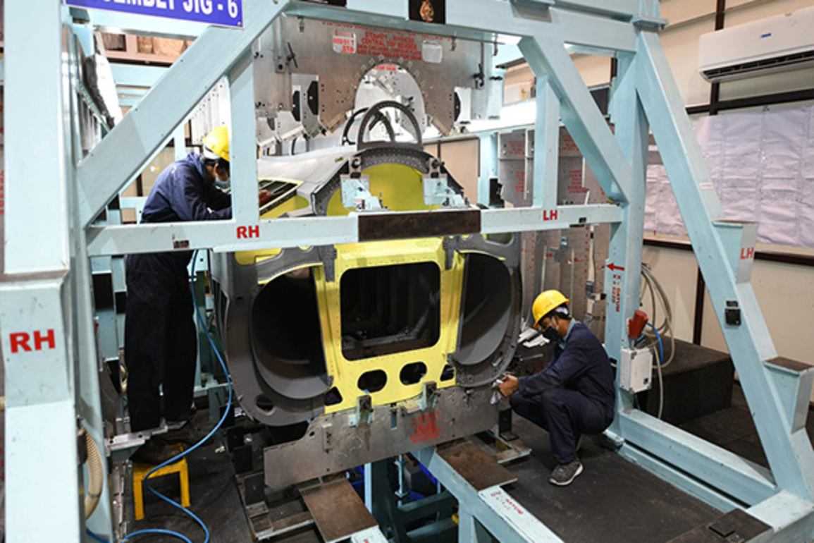 Second centre fuselage for LCA Tejas Mk1A handed over to HAL