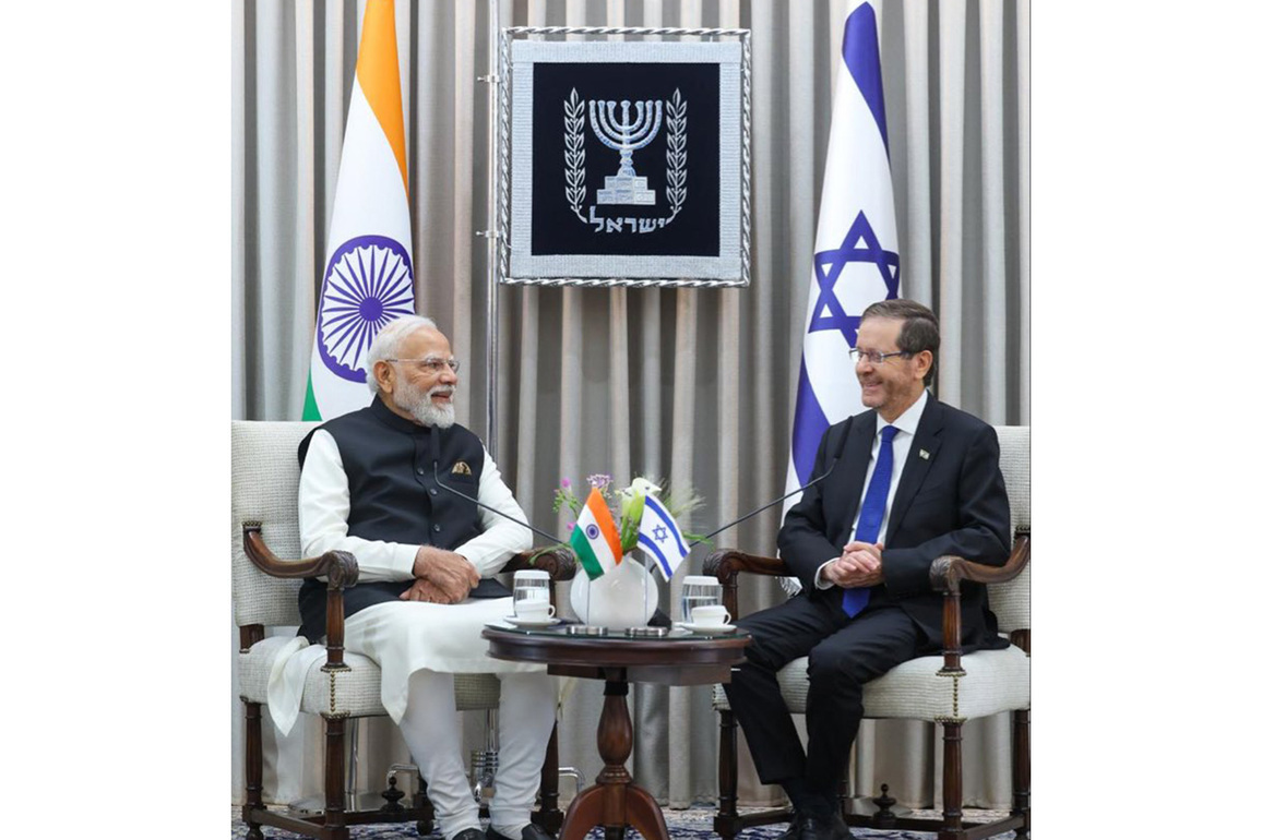 "Ties of warmth, goodwill!": PM Modi calls on Israeli President Herzog, extends invite to visit India