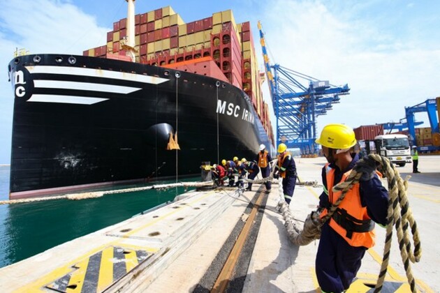 World's largest container ship MSC IRINA makes historic debut at Vizhinjam International Seaport