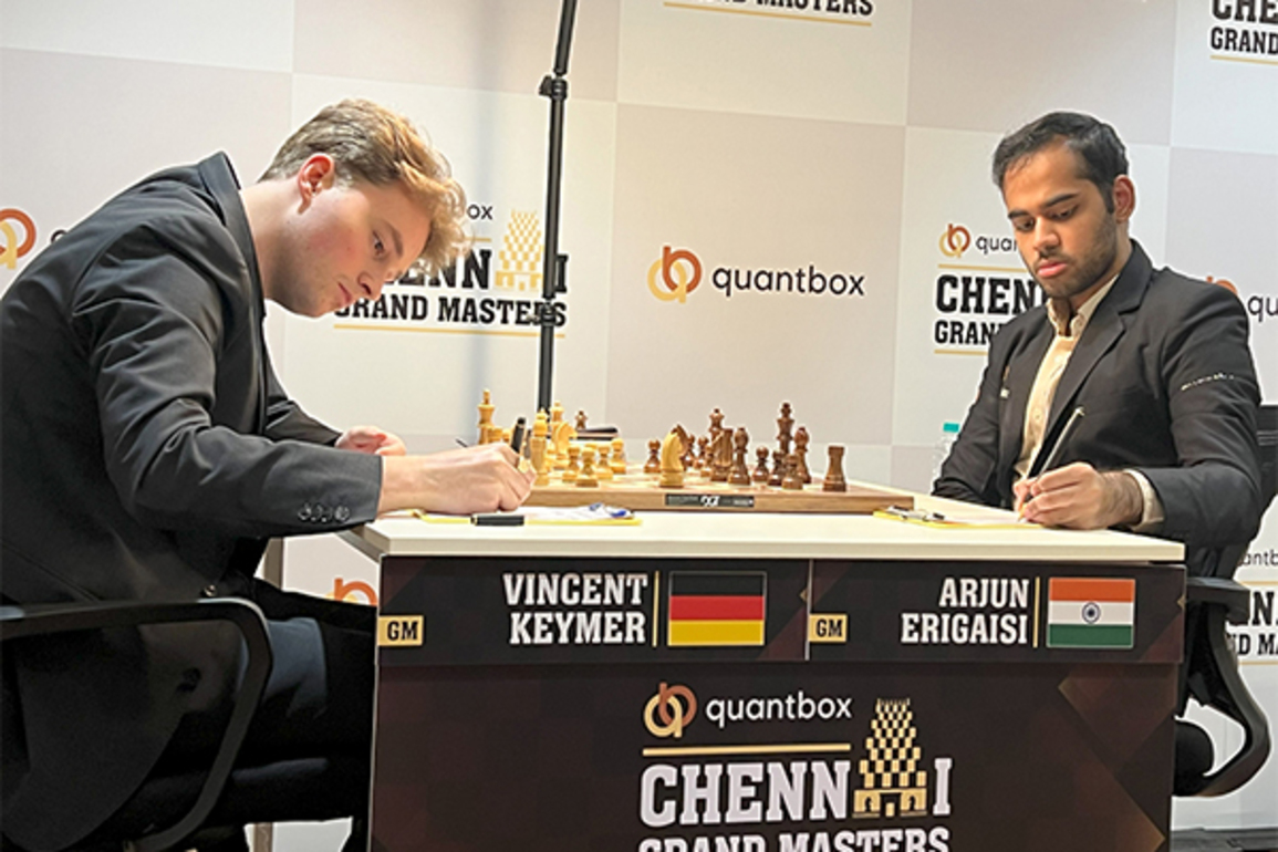 Quantbox Chennai Grand Masters 2025: Arjun Erigaisi holds Vincent Keymer to draw