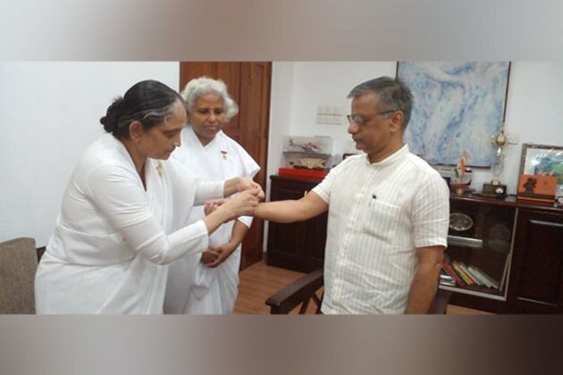Brahmakumaris present Rakhi to Indian envoy in Sri Lanka Gopal Baglay