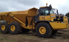 One of CA Blackwell's new Bell B40D articulated dump trucks