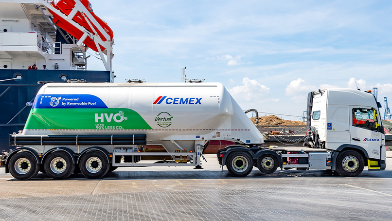 Cemex unveils the company's first HVO-powered vehicle 