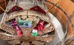 TBM Caroline being lifted out of vent shaft at Green Park Way, Greenford after boring for five miles for HS2