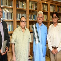 Filmmaker Rajkumar Santoshi meets J-K LG Manoj Sinha in Srinagar