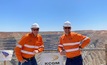  Bill Beament and Raleigh Finlayson on the edge of the Super Pit