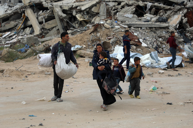 MIDEAST-GAZA CITY-PALESTINIANS-EVACUATION