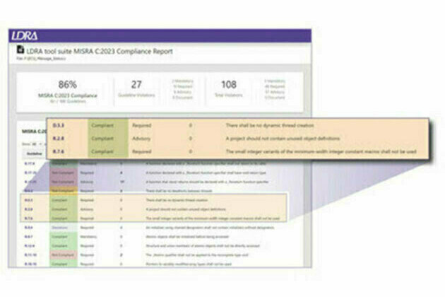 LDRA makes MISRA C:2023 compliance accessible to every safety - and security - critical development team