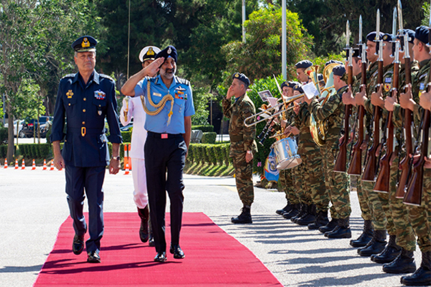Air Chief Marshal AP Singh visits Greece to strengthen bilateral air force ties; receives Guard of Honour upon arrival