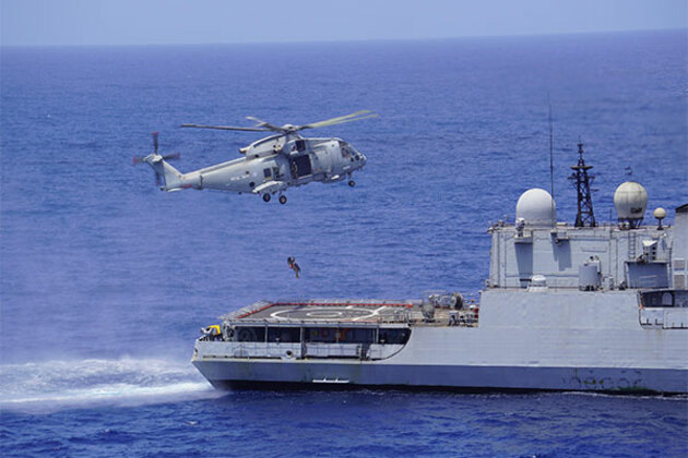 Indian Navy participates in Passage Exercise with UK Carrier Strike Group in the North Arabian Sea