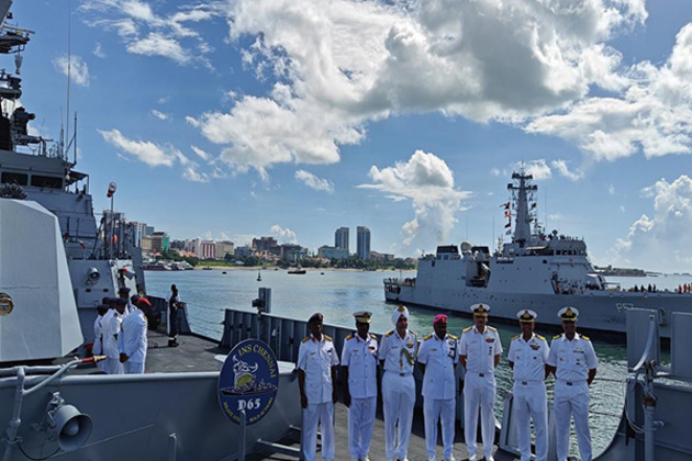 INS Sunayna enters Port of Dar-es-Salaam in Tanzania, set to participate in Ex Aikeyme
