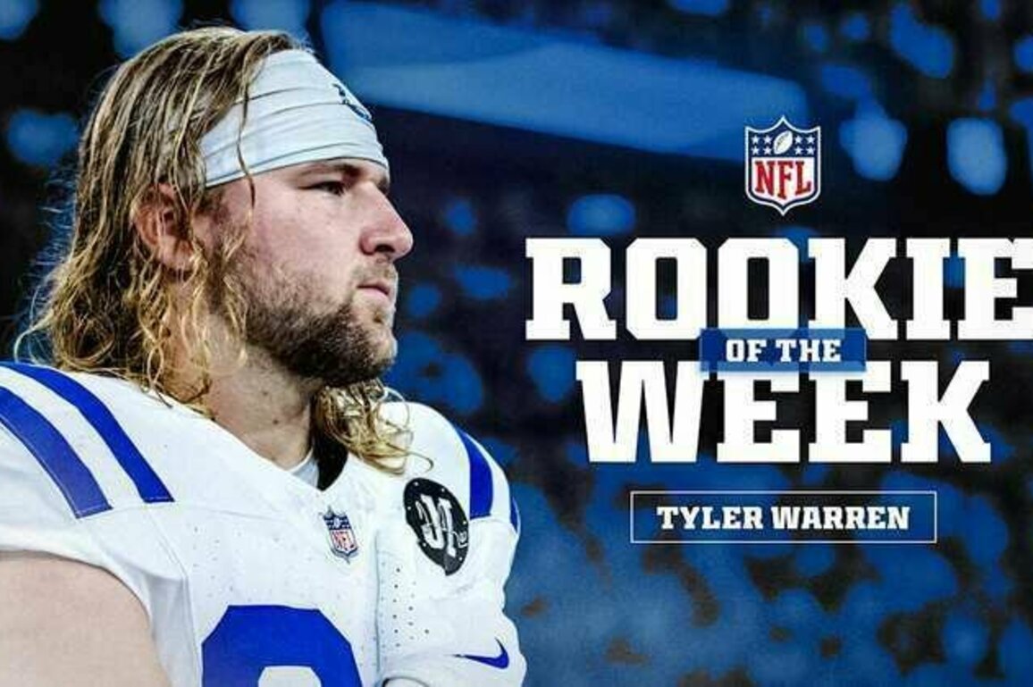 Colts TE Tyler Warren wins Week 2 NFL Rookie of the Week