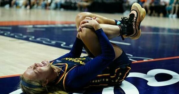 Fever G Sophie Cunningham (knee) exits vs. Sun with injury
