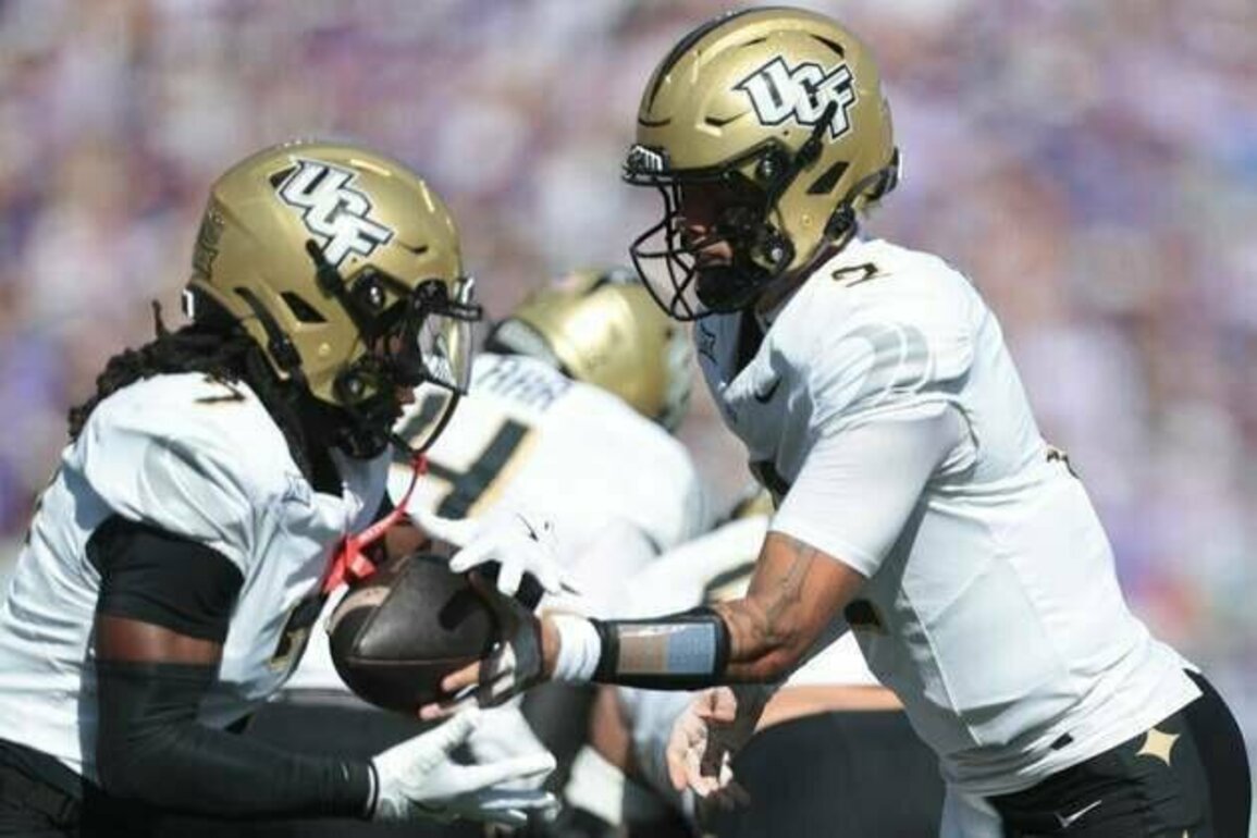 UCF QB Tayven Jackson (upper body) injured vs. Kansas State