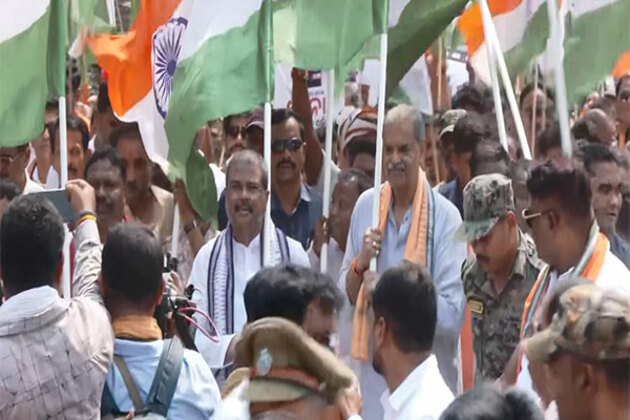 Union minister Dharmendra Pradhan leads 'Tiranga Yatra' in Odisha's Sambalpur for armed forces
