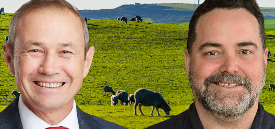 Green groups slam WA’s fast-track plan for renewable projects. Pictured: premier Roger Cook with Conservation Council WA executive director Matt Roberts.