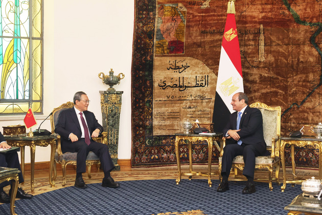 EGYPT-CAIRO-CHINA-LI QIANG-EGYPTIAN PRESIDENT-MEETING