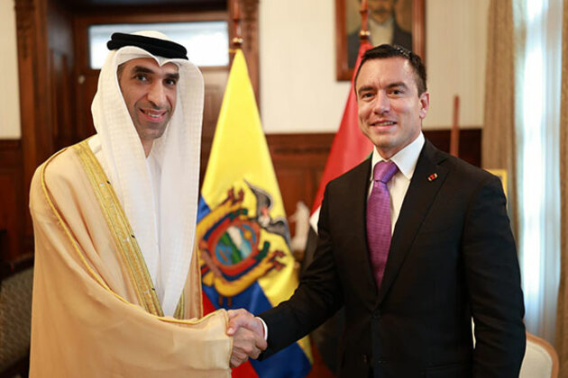On behalf of UAE's President, Thani Al Zeyoudi attends inauguration of President of Ecuador for new term