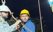 Rescuers at the "illegal" mine in Assam