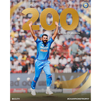 Shami completes 200 ODI wickets, becomes India's ICC ODI events top wicket-taker