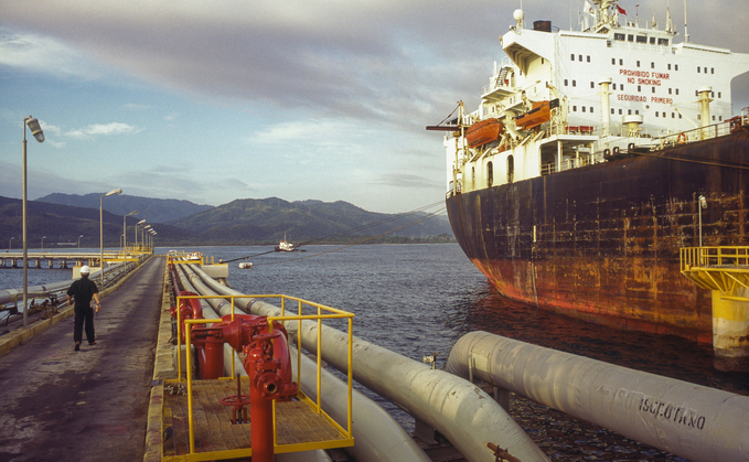 An oil tanker in docked at a port in Venezuela | Credit: iStock