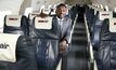 Rossair CEO Warren Puvanendran inside its Embraer Brasilia.