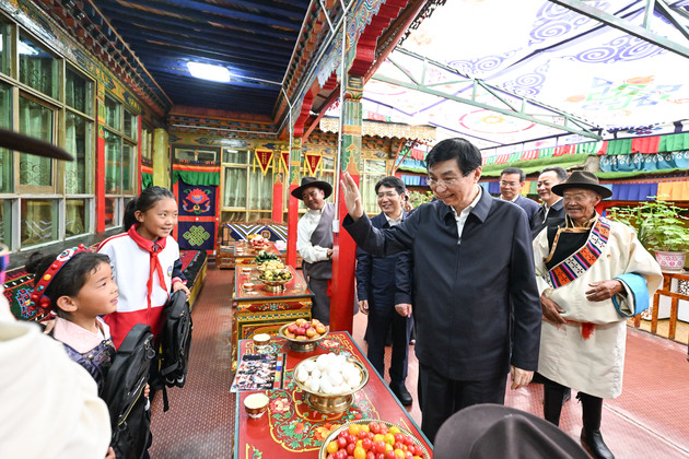 CHINA-XIZANG-XIGAZE-WANG HUNING-CENTRAL DELEGATION-VISIT (CN)