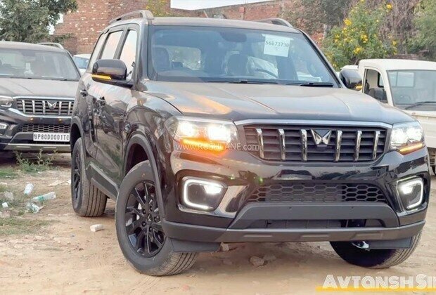 Mahindra Scorpio N Black Edition Spied At Dealer Yard  Walkaround