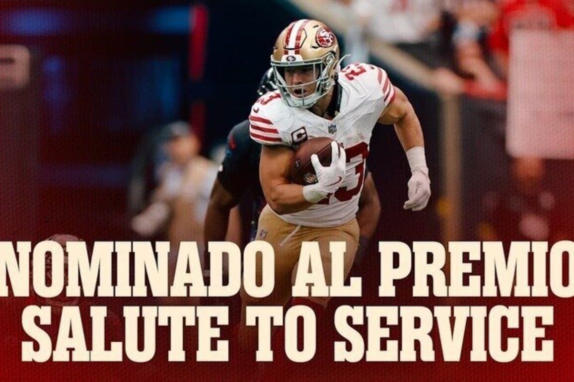 Christian McCaffrey fue Nominado al Premio Salute to Service del 2025