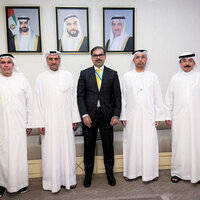 Hamad Al Sharqi receives Saleh Al Sharqi, National Bank of Fujairah Board