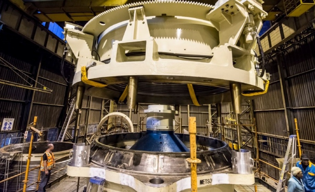 A Metso MP2500 cone crusher at First Quantum Minerals' Sentinel mine in Zambia