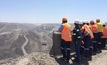 University of Queensland mining students at the Hail Creek mine. 