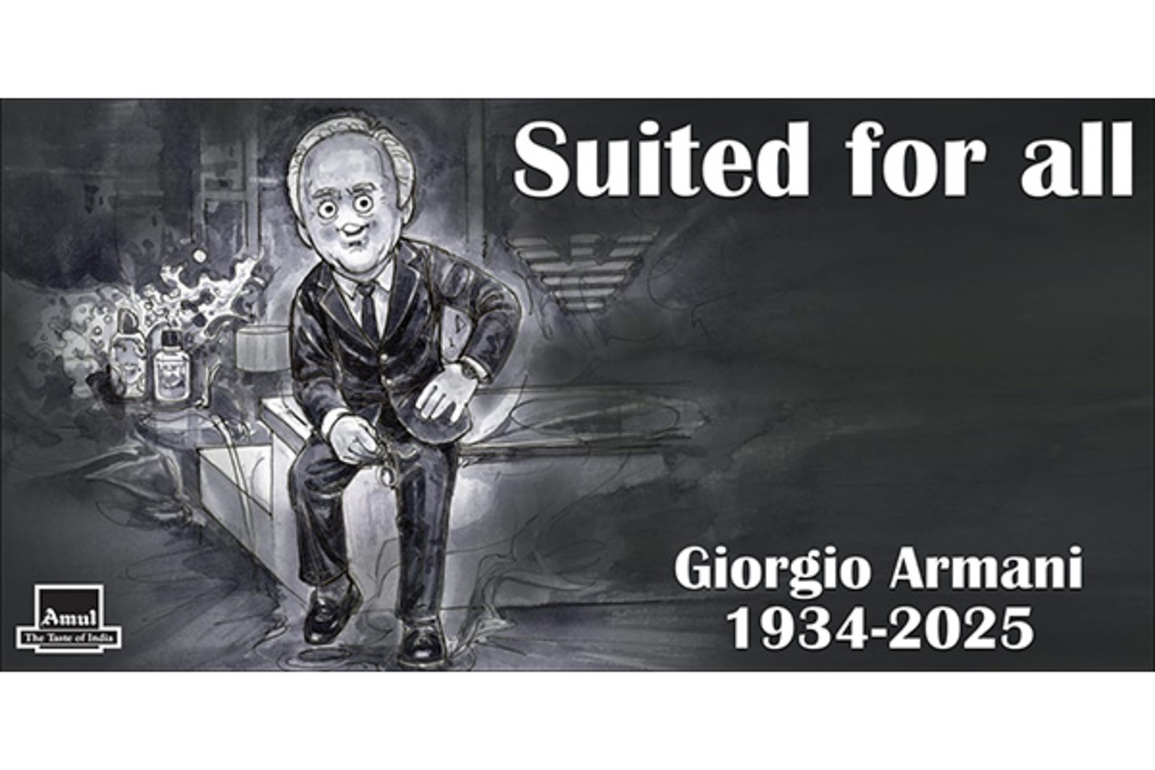 Amul pays tribute to Giorgio Armani with special doodle