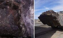 Blackwoods ore drive complete (left) and ore being fed into the Rasp plant (right).