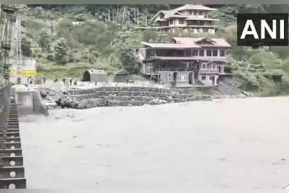 North Sikkim: Restoration work underway on the damaged Phidang Bailey Bridge in Dzongu