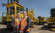 Ausdrill chairman Ian Cochrane (left) with managing director Mark Norwell