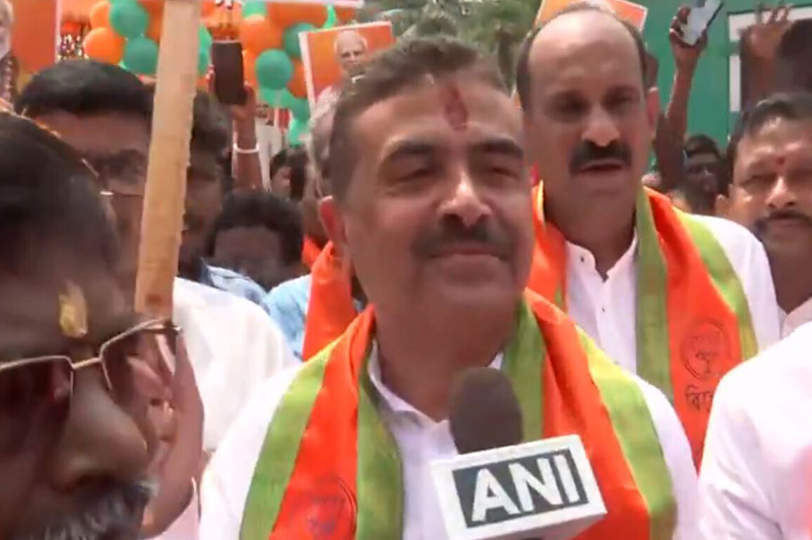 "There is 'Bhagwa tsunami', Lotus will bloom," says Suvendu Adhikari; files nomination as West Bengal polls near