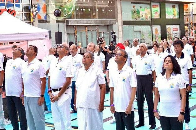 US: Om' resonates at Times Square as yogis celebrate International Day of Yoga