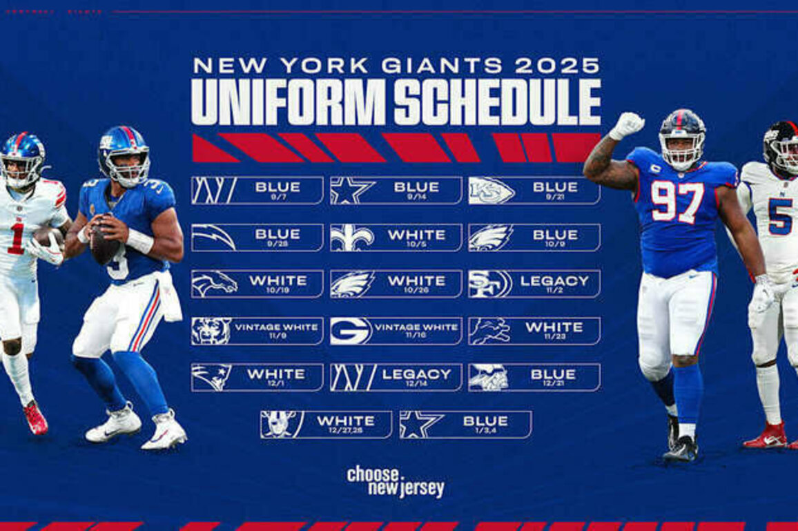 Giants announce 2025 uniform schedule & Legacy Games