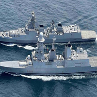 Italian Navy's Caio Duilio conducts passage exercise with INS Surat in Indian Ocean
